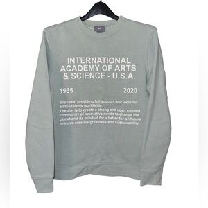 H&M Men's Green Academy Print Sweatshirt